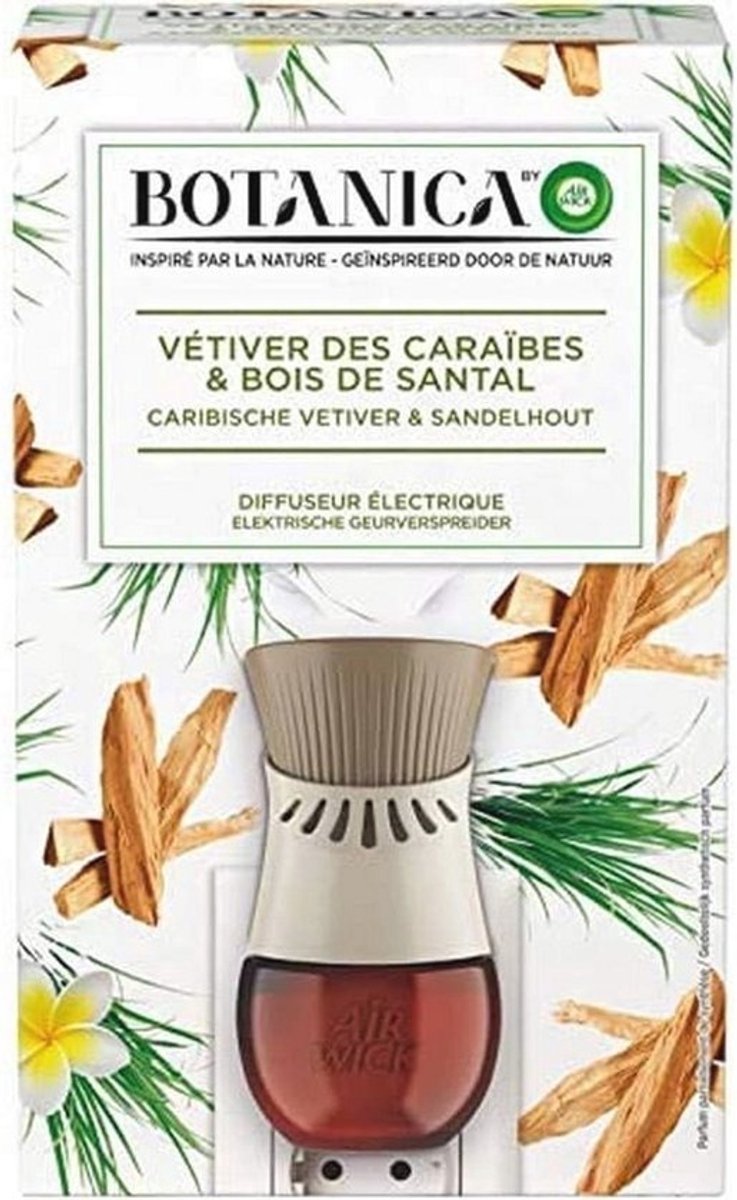 Elektrische geurverspreider - Starterkit - Caribische vetiver & sandelhout