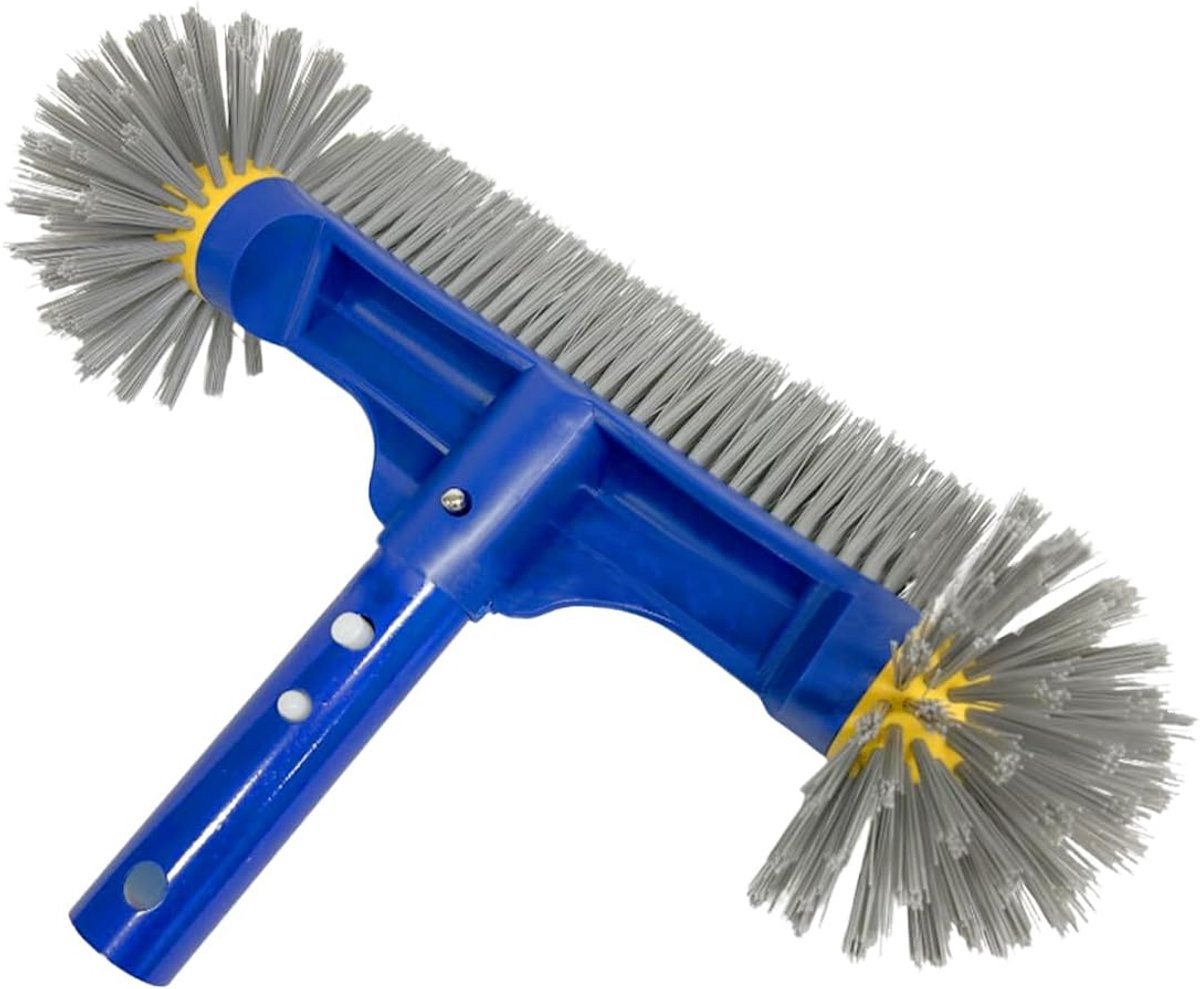 SnelShoppen - Poolborstel Rond voor Zwembad, Pool Cleaning Brush voor Hoeken, Wanden, Tegels, Vloeren - Hoogwaardige Polyethyleen, Ideaal voor Feesten