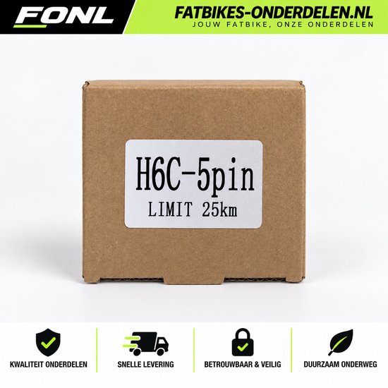 FONL Fatbike Display H6C voor QMWheel V20 - LCD Scherm Niet Opvoerbaar - Dashboard Elektrische Fiets - Zwart — afbeelding 2