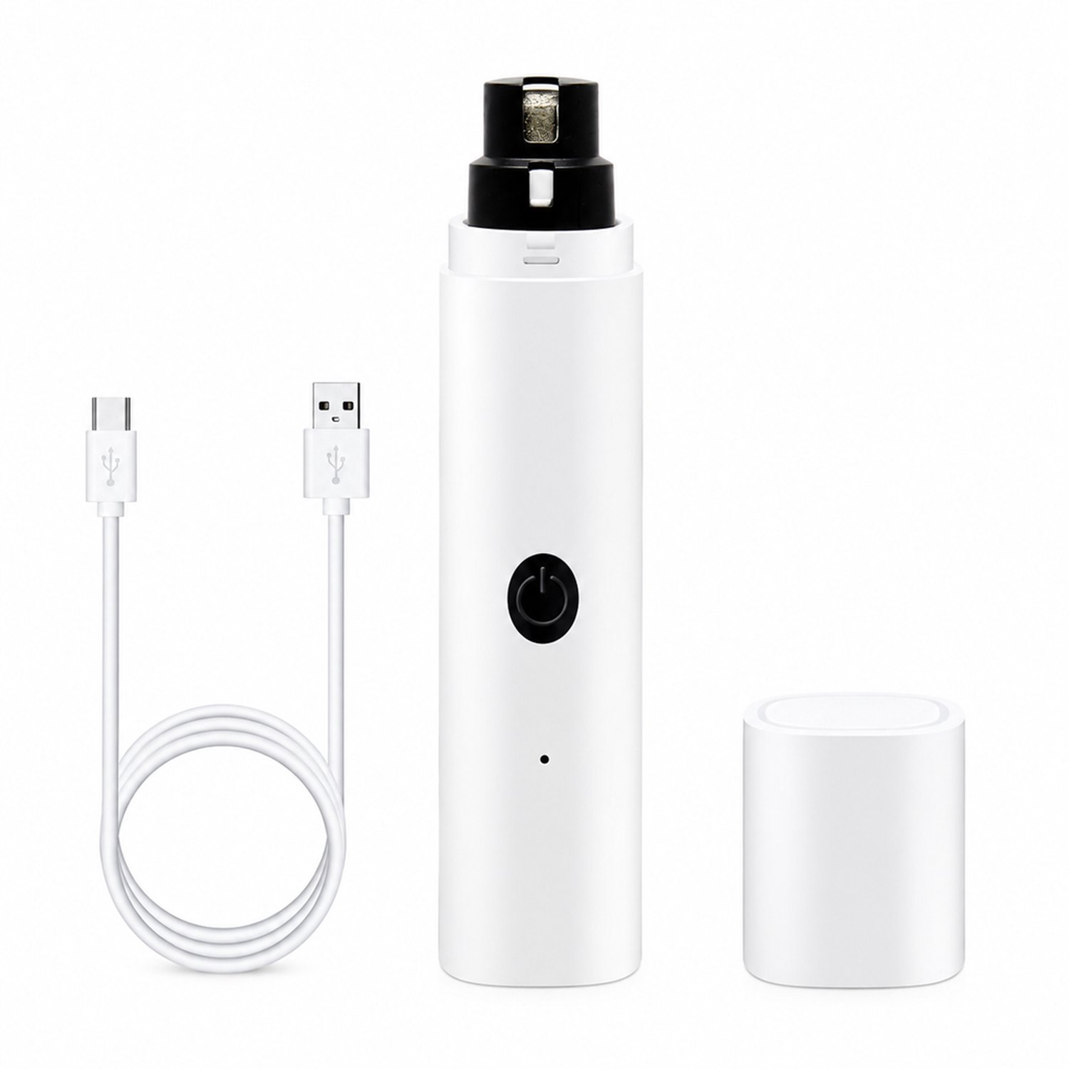 Elektrische nagelknipper voor huisdieren - USB-oplaadbaar - verzorgingsapparaat - wit