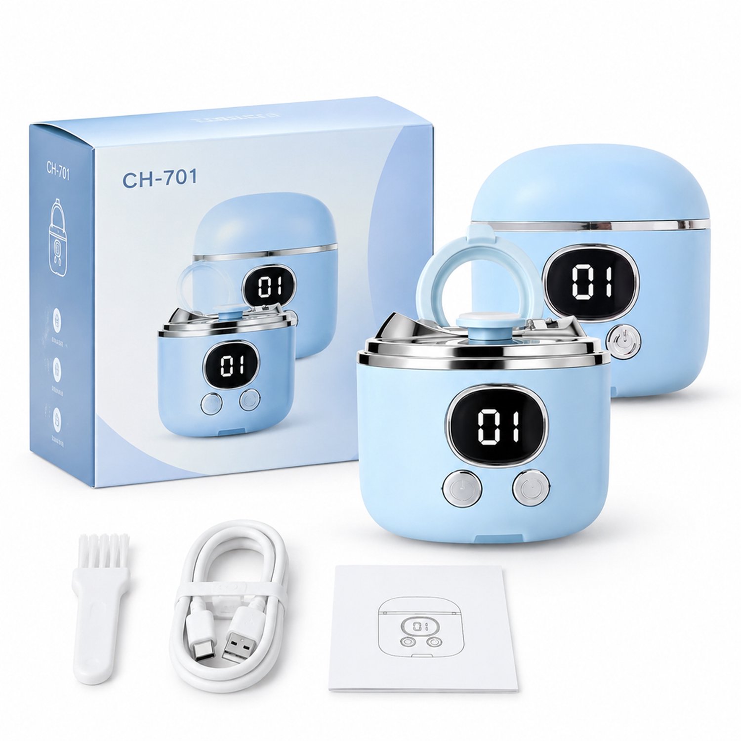 elektrische nagelknipper - model CH-701 - creatief ontwerp - voor dagelijks thuisgebruik - geschenkdoos met accessoires