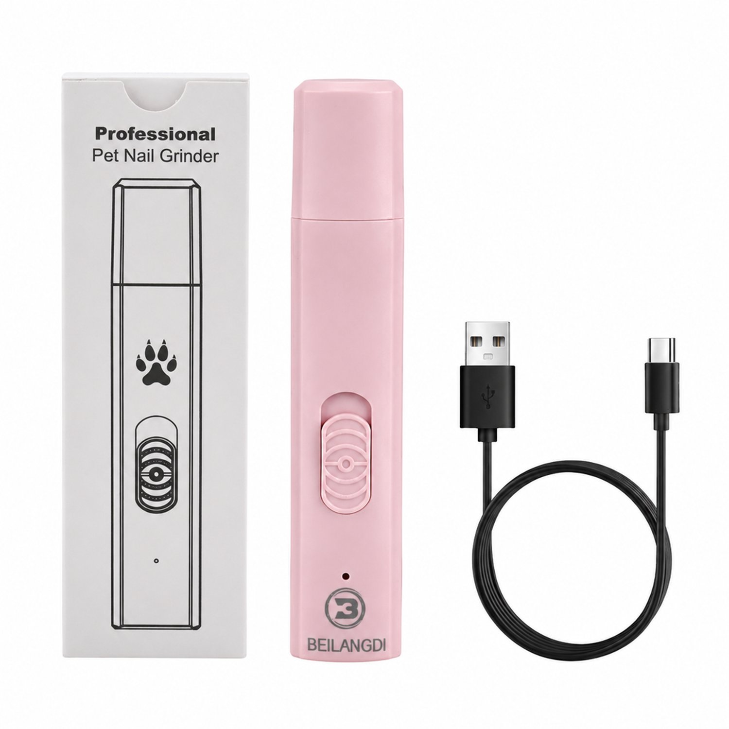 Elektrische nagelknipper voor huisdieren - Oudroze - Elektrische nagelverzorging voor honden en katten