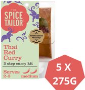The Spice Tailor Thaise Rode Curry, 3-staps currykit, serveert 2-3 personen, 5 x 275g.