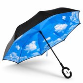 San Vitale® - Unieke reversible Windproof Paraplu - Paraplu opvouwbaar - Paraplu's - Blauw