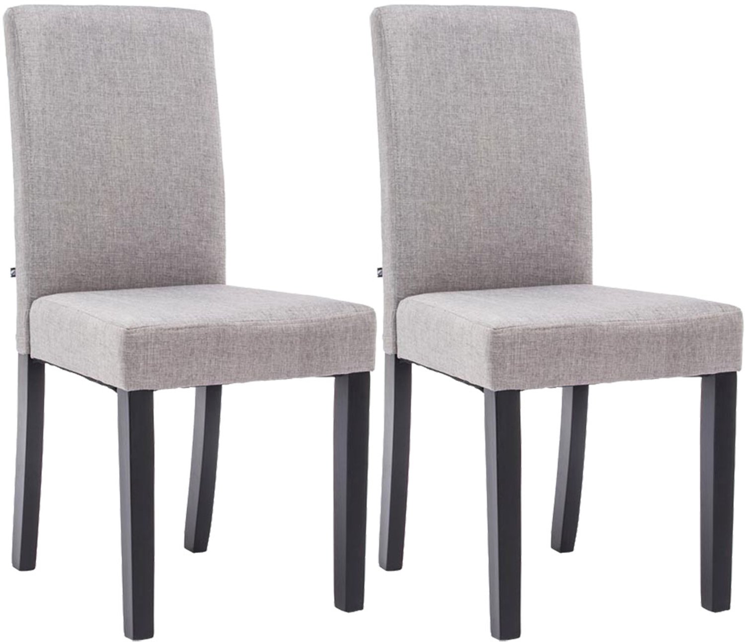 Luxe Comfort Verona 0033 eetkamerstoelen (set van 2) - stof - lichtgrijs licht grijs