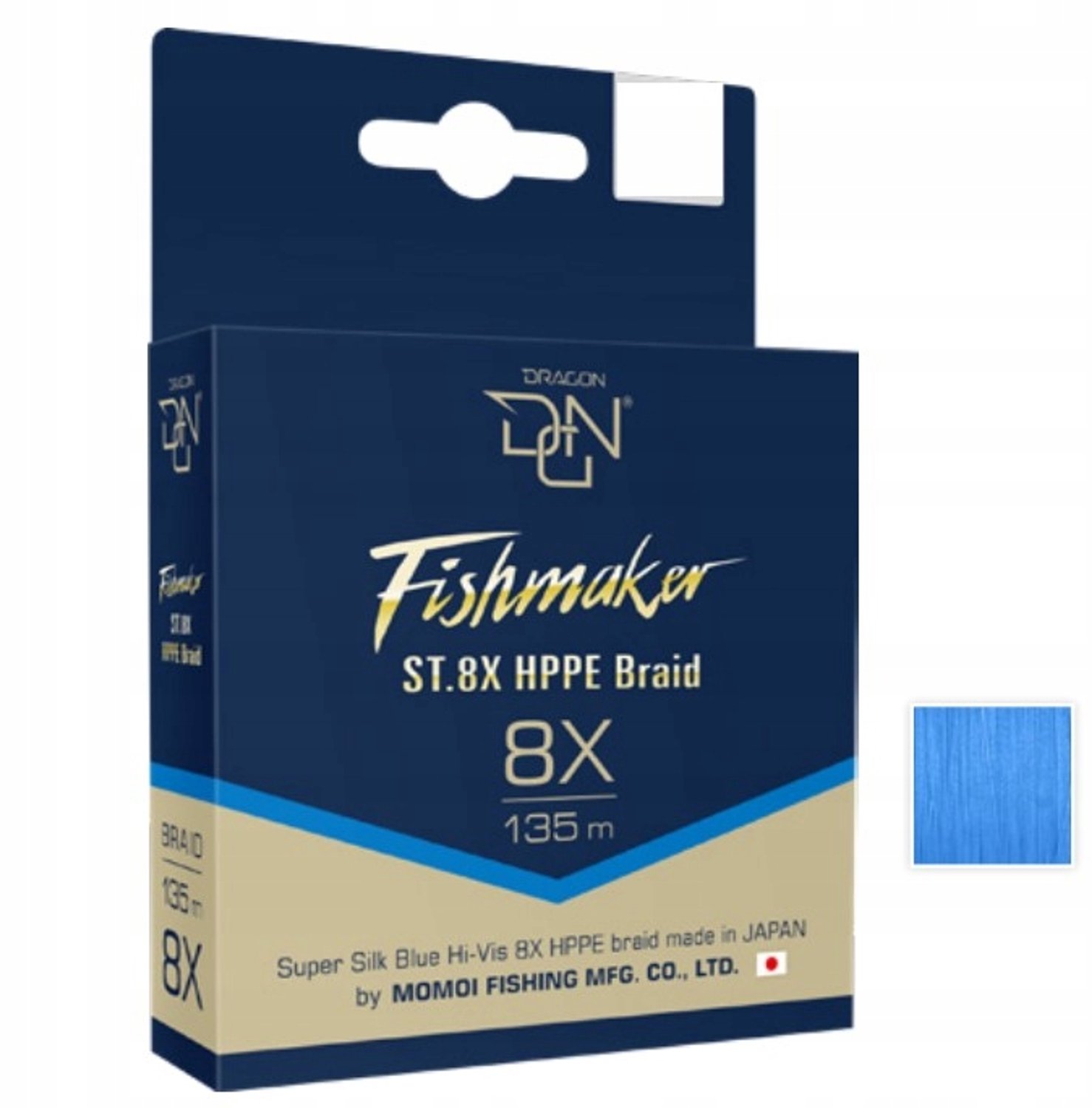 DRAGON Fishmaker ST.8X HPPE Vlechtlijn 0.18mm 135m Blauw