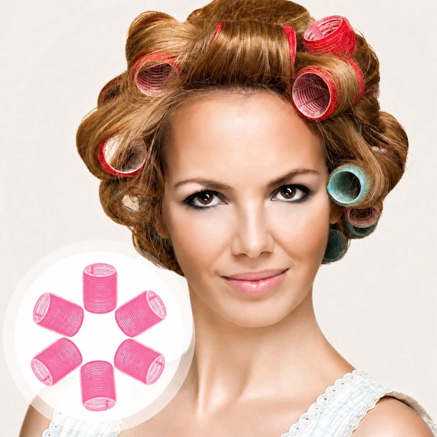 Merkloze Krulrollen Set: 12x Krulrollers + 12 Clips voor Volume
