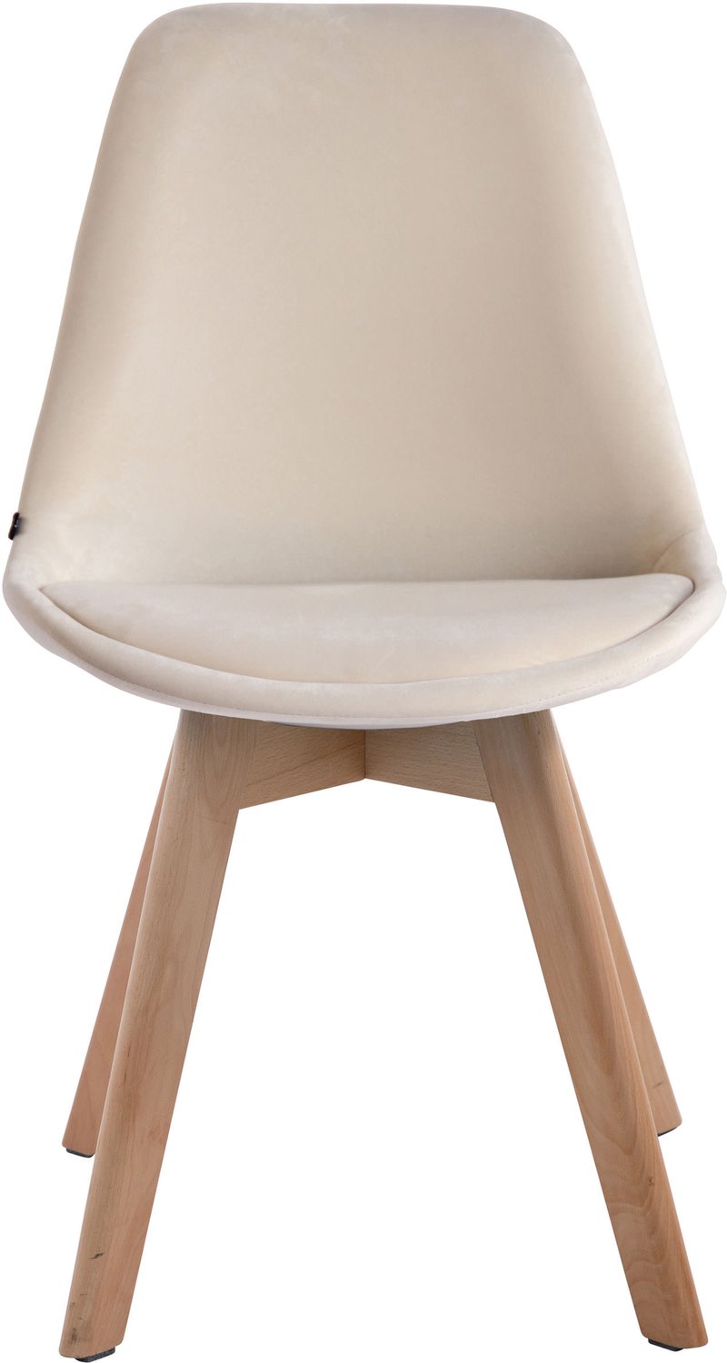 Luxe Comfort Milano 0014 bezoekersstoel - fluweel - crème creme