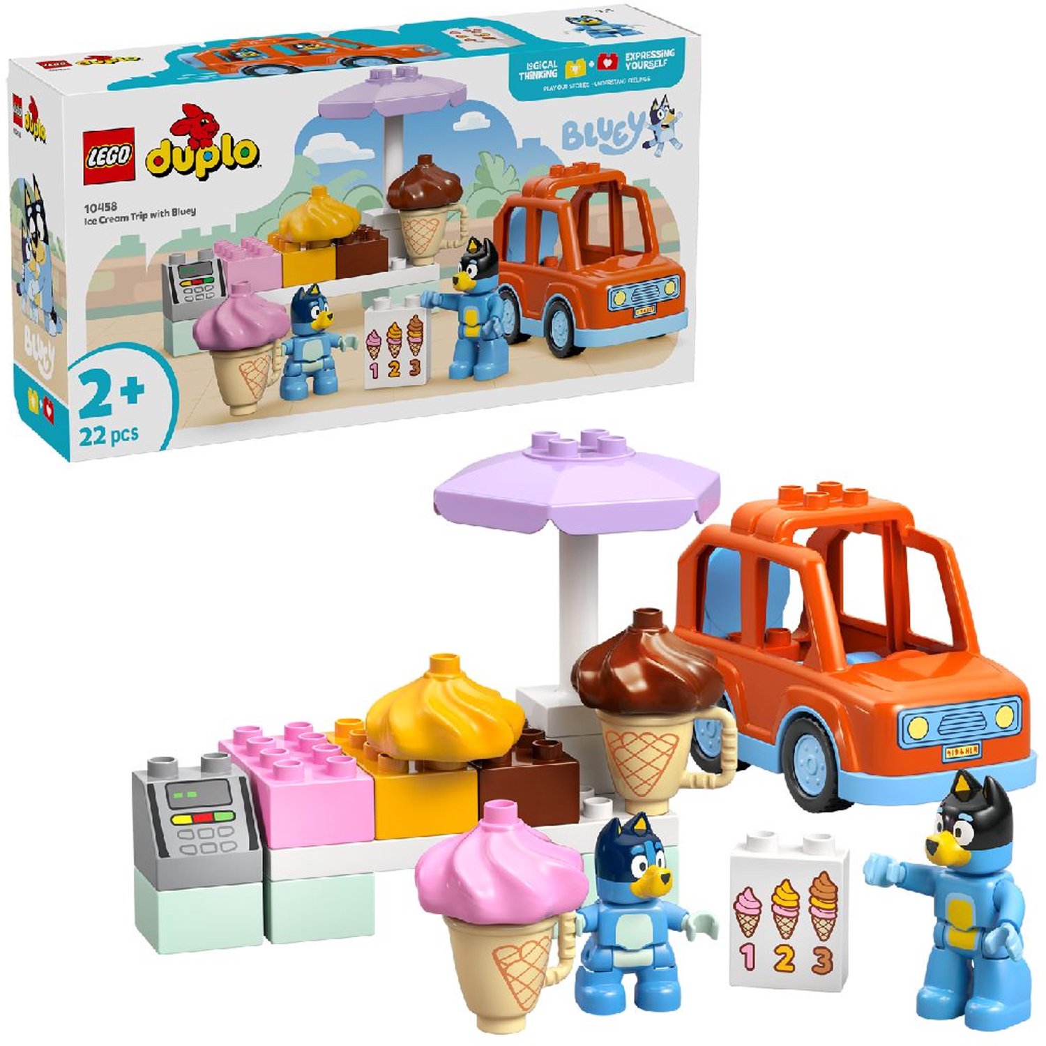 LEGO DUPLO Bluey: Een IJsje Halen met Bluey Speelgoed Ijsjes Bouwpakket voor Kinderen 10458 — afbeelding 18