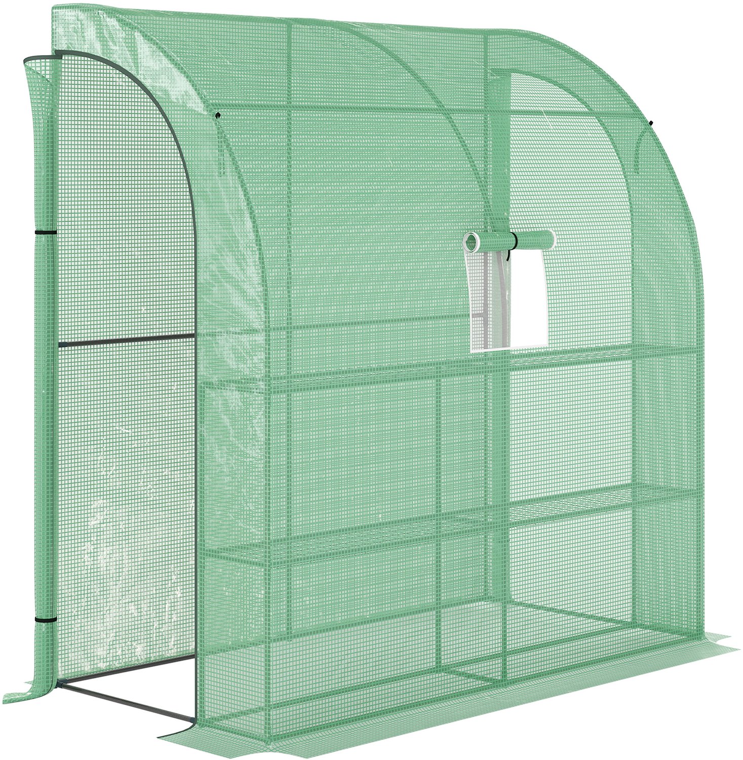 Sunona Muurkas - Met oprolbare deur en vensters - 200 x 100 x 215 cm - Groen