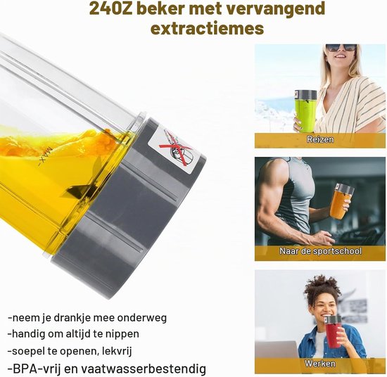 Vervangende Extractor Mes en 24 OZ Blenderbeker voor Nutribullet 600W en 900W - Hoogwaardige Onderdelen voor Optimale Mixprestaties — afbeelding 4
