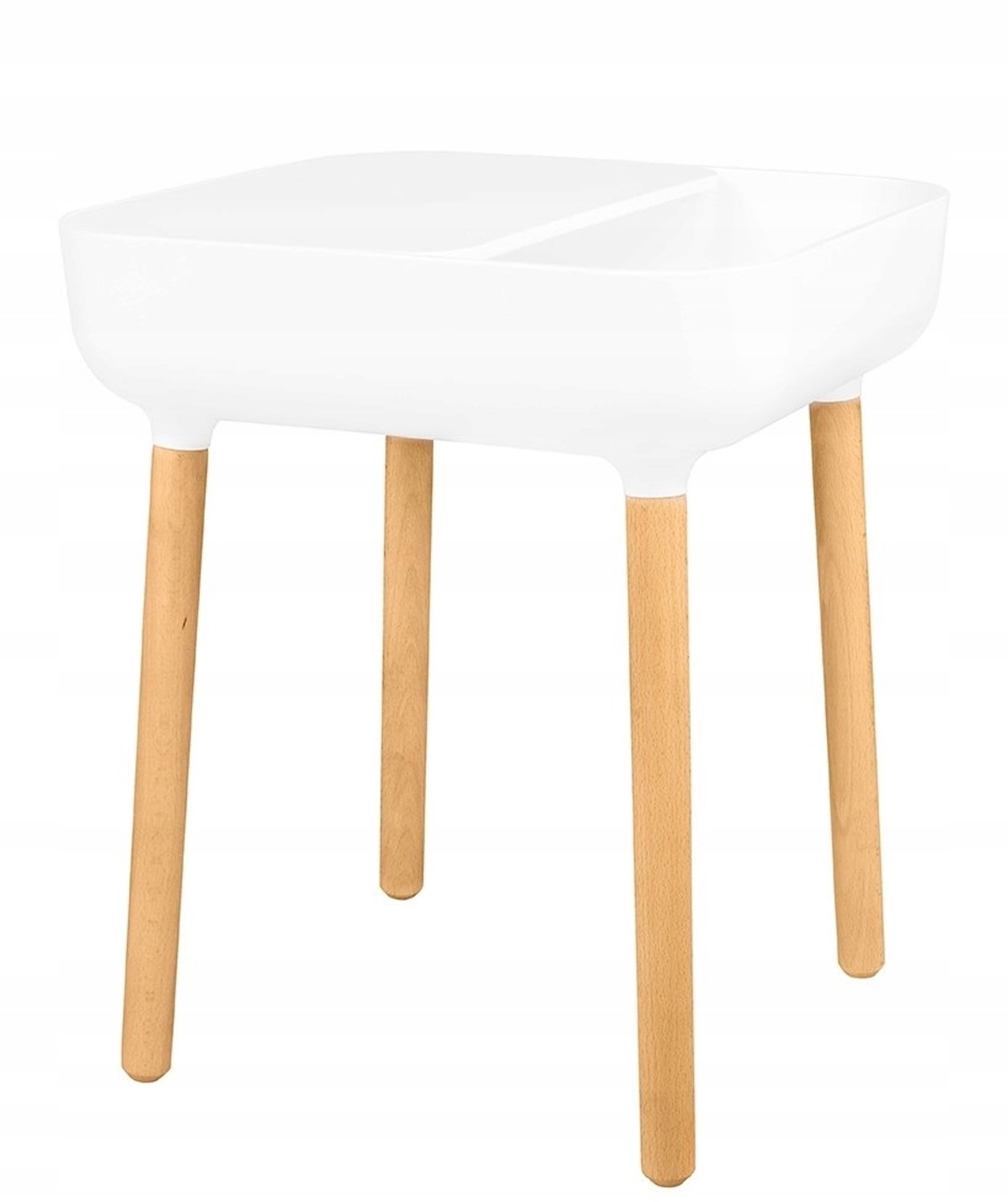 BOWER bijzettafel wit met Scandinavische pootjes