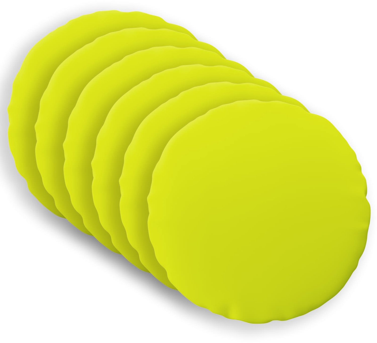 vidaXL Dekenkussen - 6 - st - HEERLEN - Heldere - Groen. - Diam. - 40 - cm - Polyester Helder groen