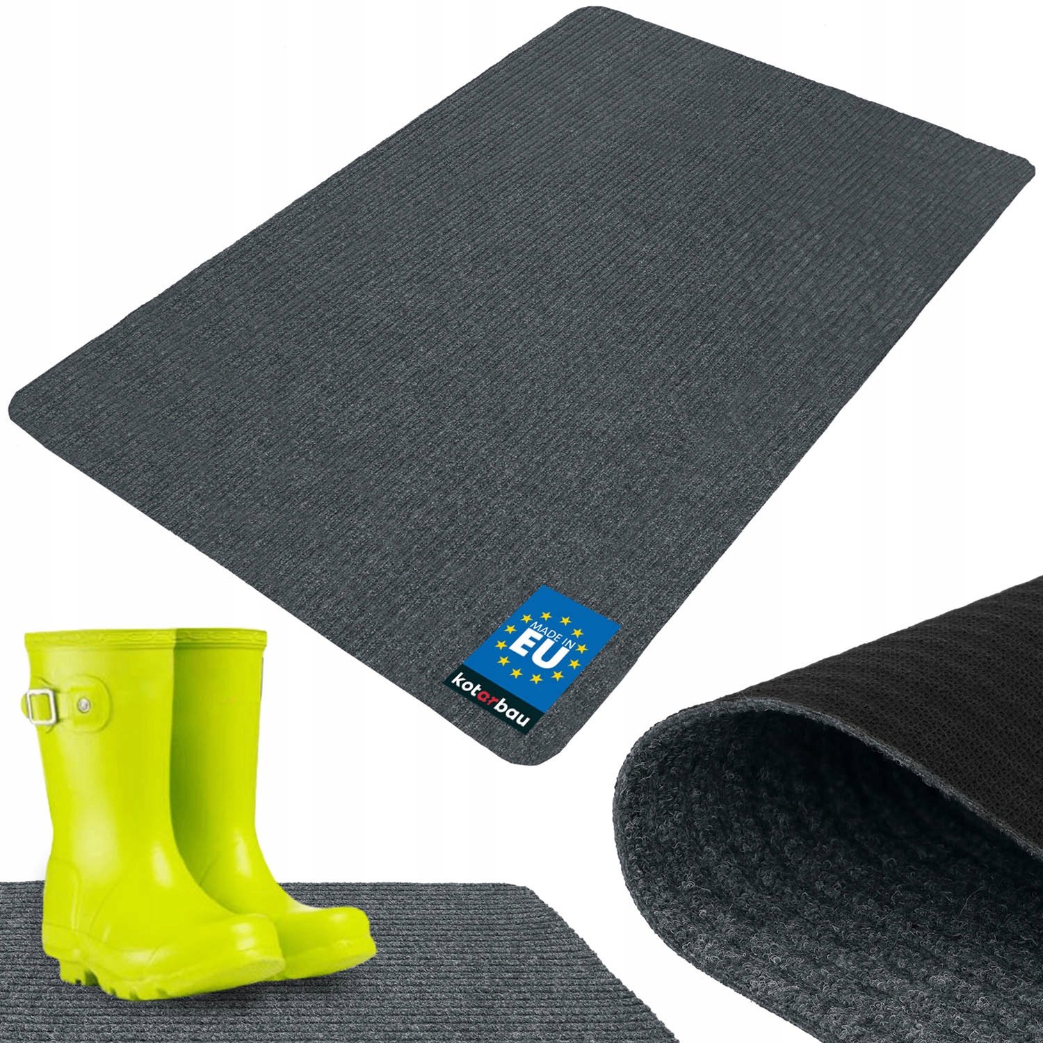Antislip Deurmat Grijs 150x100 cm - Duurzaam en Efficiënt