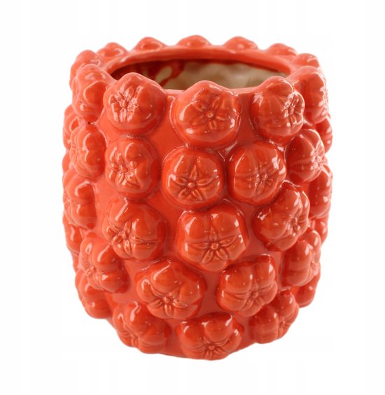 Merkloze Keramische Vaas met Tomaten - 18x18x18,5 cm