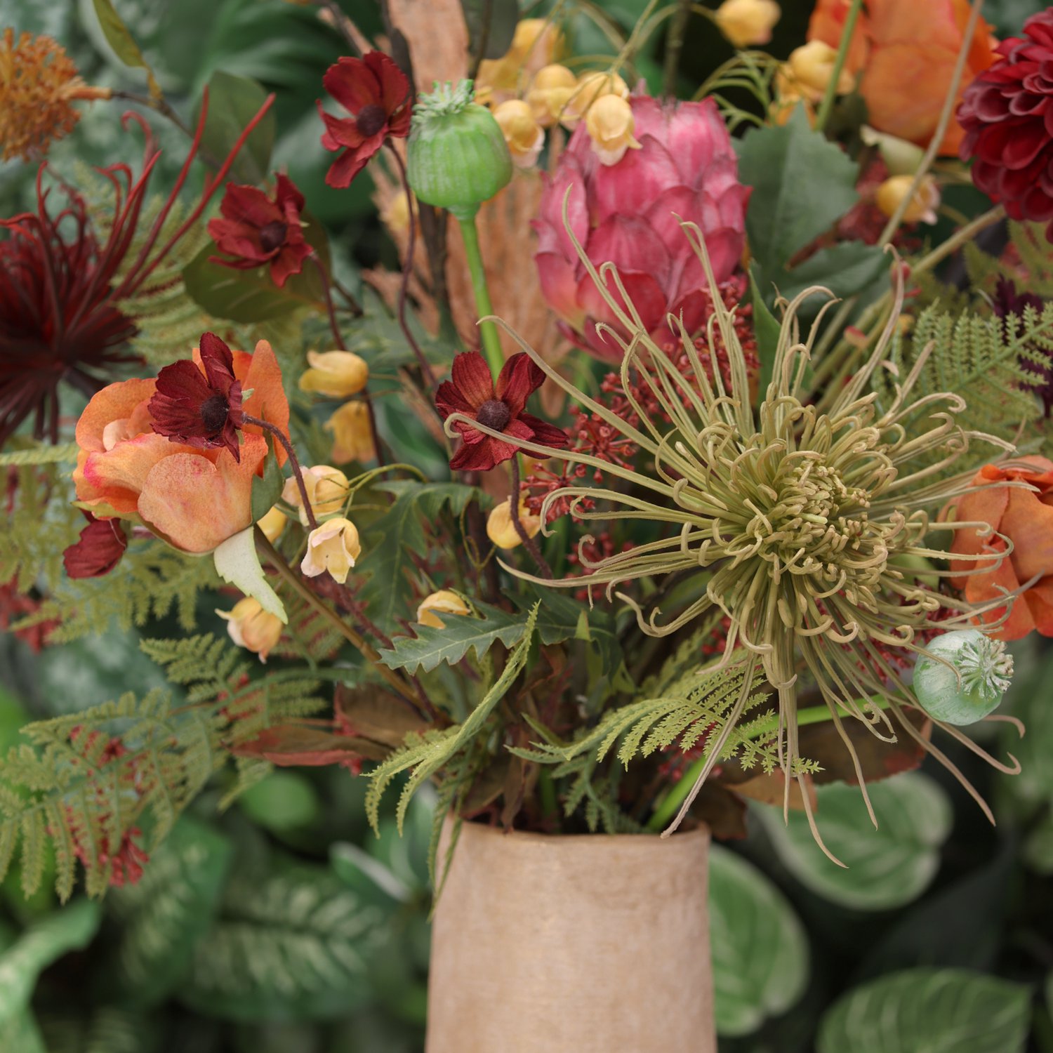 Herfstboeket kunstbloemen Cleo Detroit 90cm