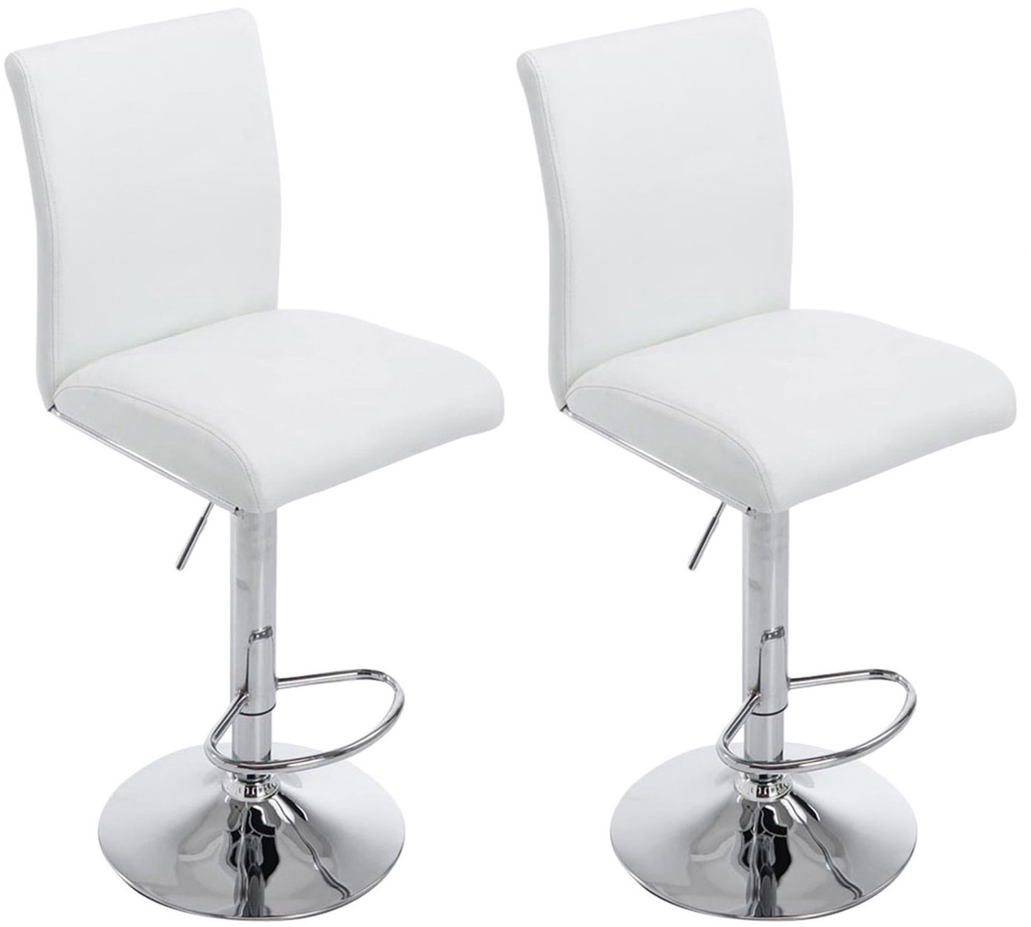 Luxe Comfort Torino 0230 barkrukken (set van 2) - kunstleer - wit