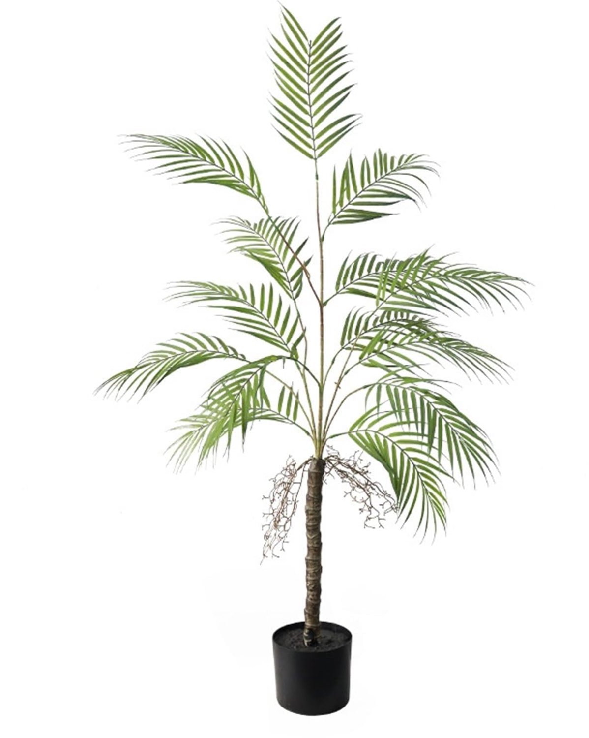 Danky Kunstpalm met Pot 120 cm - Levensechte Kunstplant Binnen - Onderhoudsvrij met Buigbare Takken - Tropische Woondecoratie Groen