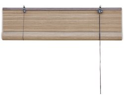 Bamboe rolgordijn Zoë – Bruin – 100x220 cm – Bamelle - Natuurlijk & stijlvol raamdecoratie – Lichtdoorlatende zonwering – Eenvoudige & snell