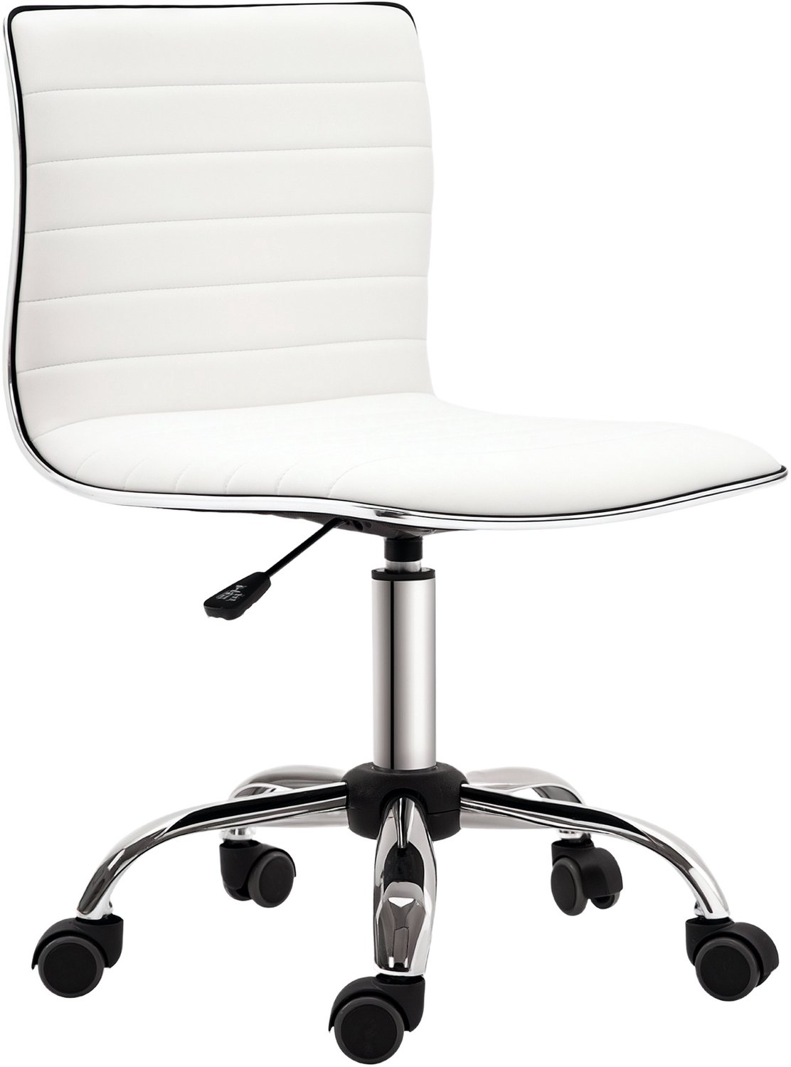 HOMCOM bureaustoel - Polyurethaan - 48x52x90cm - Wit