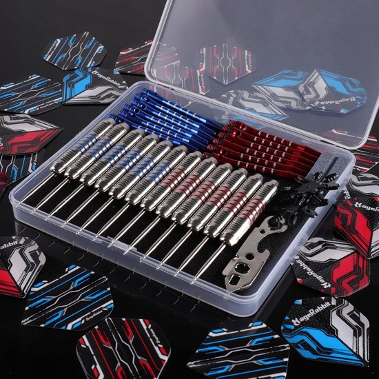 Professionele Dartpijl Set: 12x 22g, Metalen Tips, Aluminium Shafts — afbeelding 2
