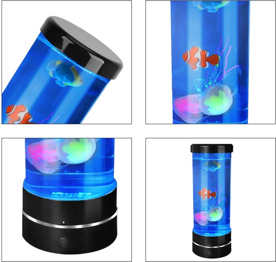Kwallenlamp - 17 Kleuren Veranderend Nachtlampje - Usb-Aquariumverlichting - Bureaulamp Voor Slaapkamer En Kantoor — afbeelding 2