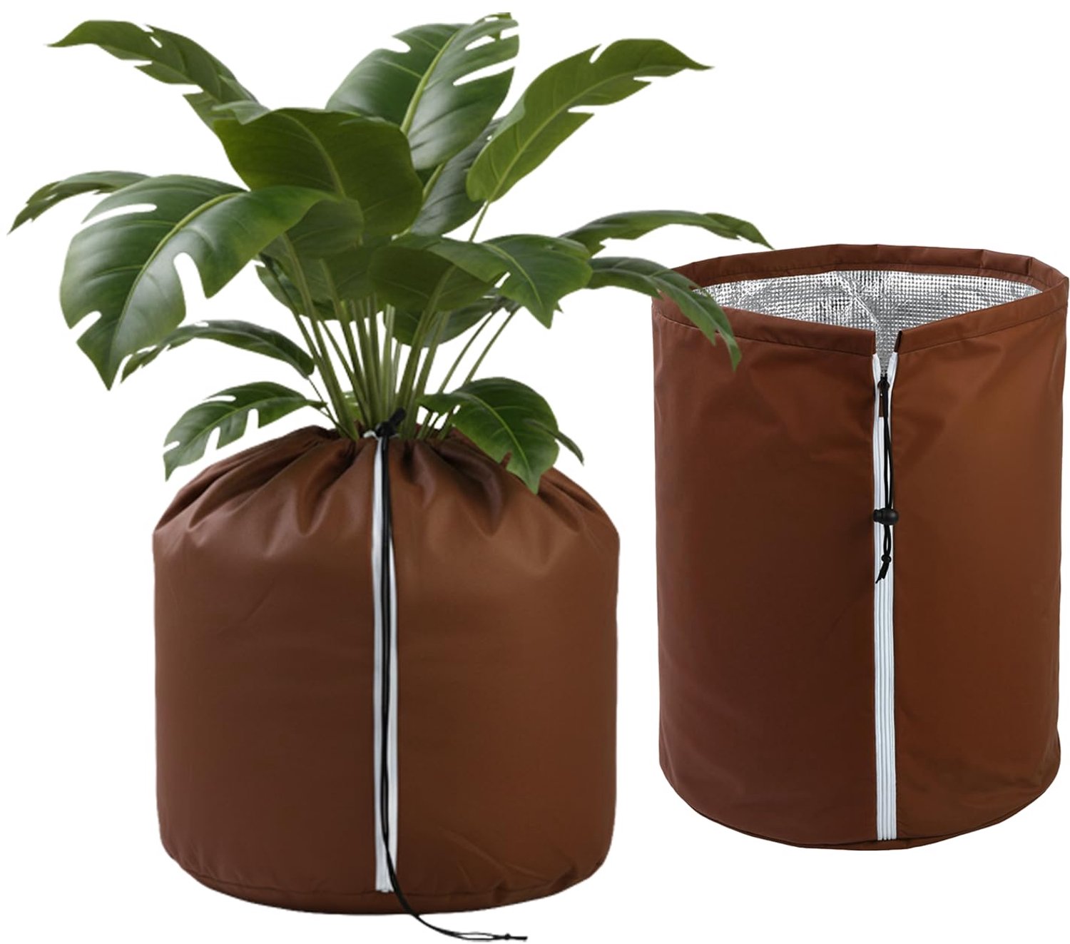 Famanu - Winterplantenbescherming - Beschermt uw planten tegen vorst - Duurzaam polyester - Groen 2 stuks