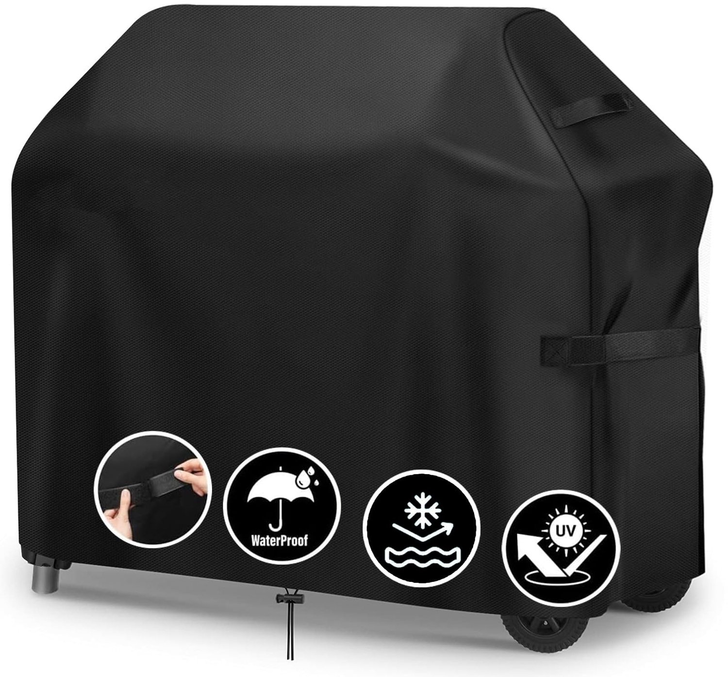Famanu - Grillhoes Oxford 420D - Bescherming tegen weersinvloeden - Duurzaam en waterafstotend - Zwart 1 stuk