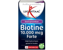 Lucovitaal Lucovitaal Biotine 10.000 mcg Forte 60 zuigtabletten