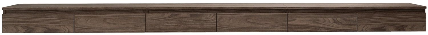 Selsey Bemmi Slim – TV-hangmeubel 6 deuren – Walnoot Wisconsin houtlook – 300 cm
