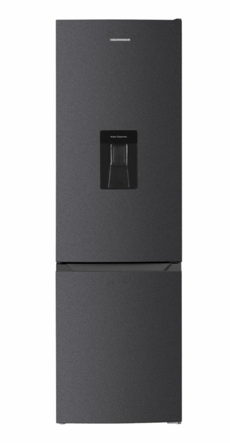 Heinner HC-HM313INVDGWDD Koel-vriescombinatie met Waterdispenser – 313 L – Inverter Compressor – Energieklasse D – Elektronische Bediening – Super Freeze – Vingerafdrukbestendige Afwerking – Antracietgrijs – 5 Jaar Garantie