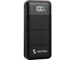 Zenteq Powerbank 20000 mAh –22.5W Snellader – USB-A/USB-C – Universeel – Led Indicatie – Noodpakket – Incl. USB-C Snellaadkabel