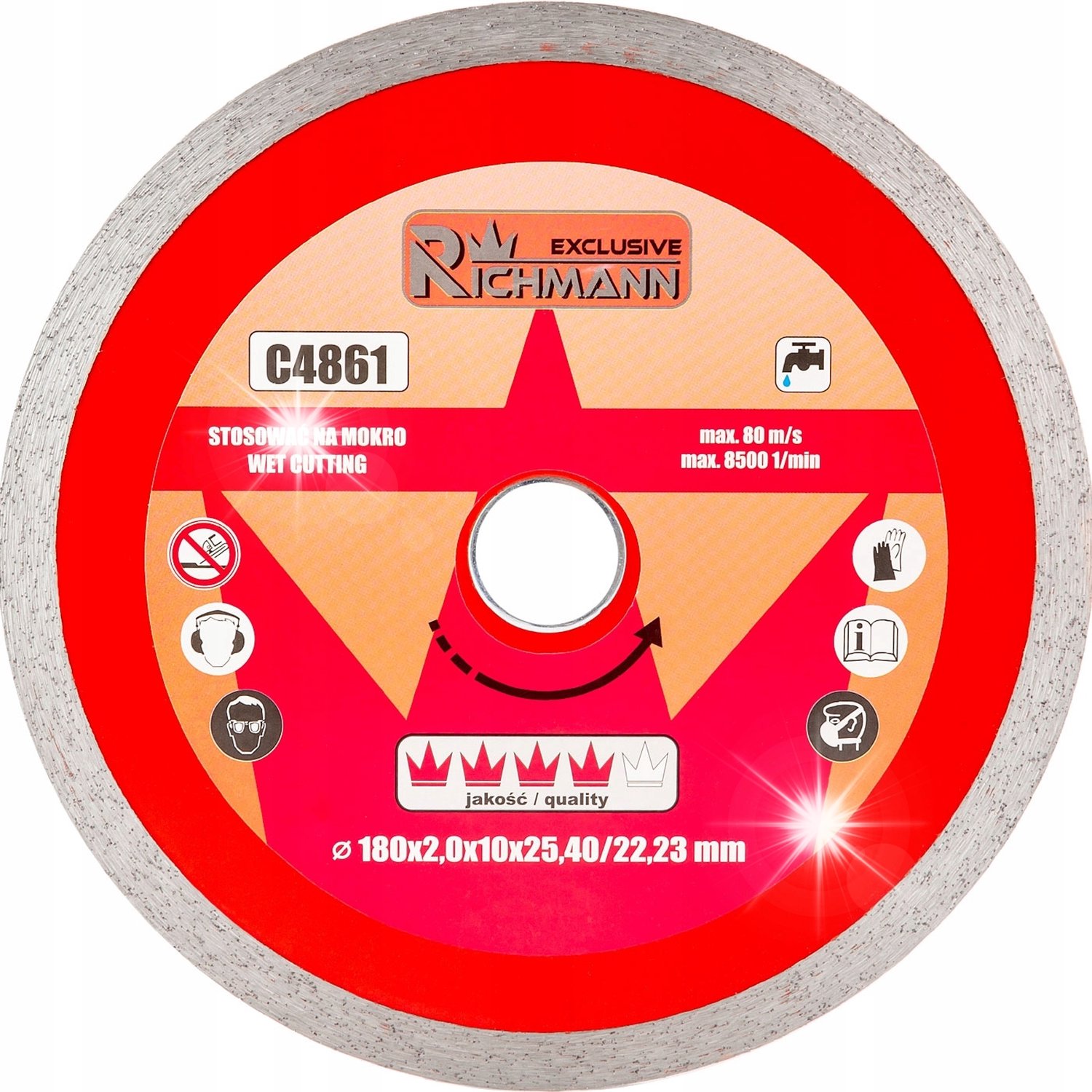 Diamantzaagblad voor Tegels & Gres - 180mm Nat Snijden