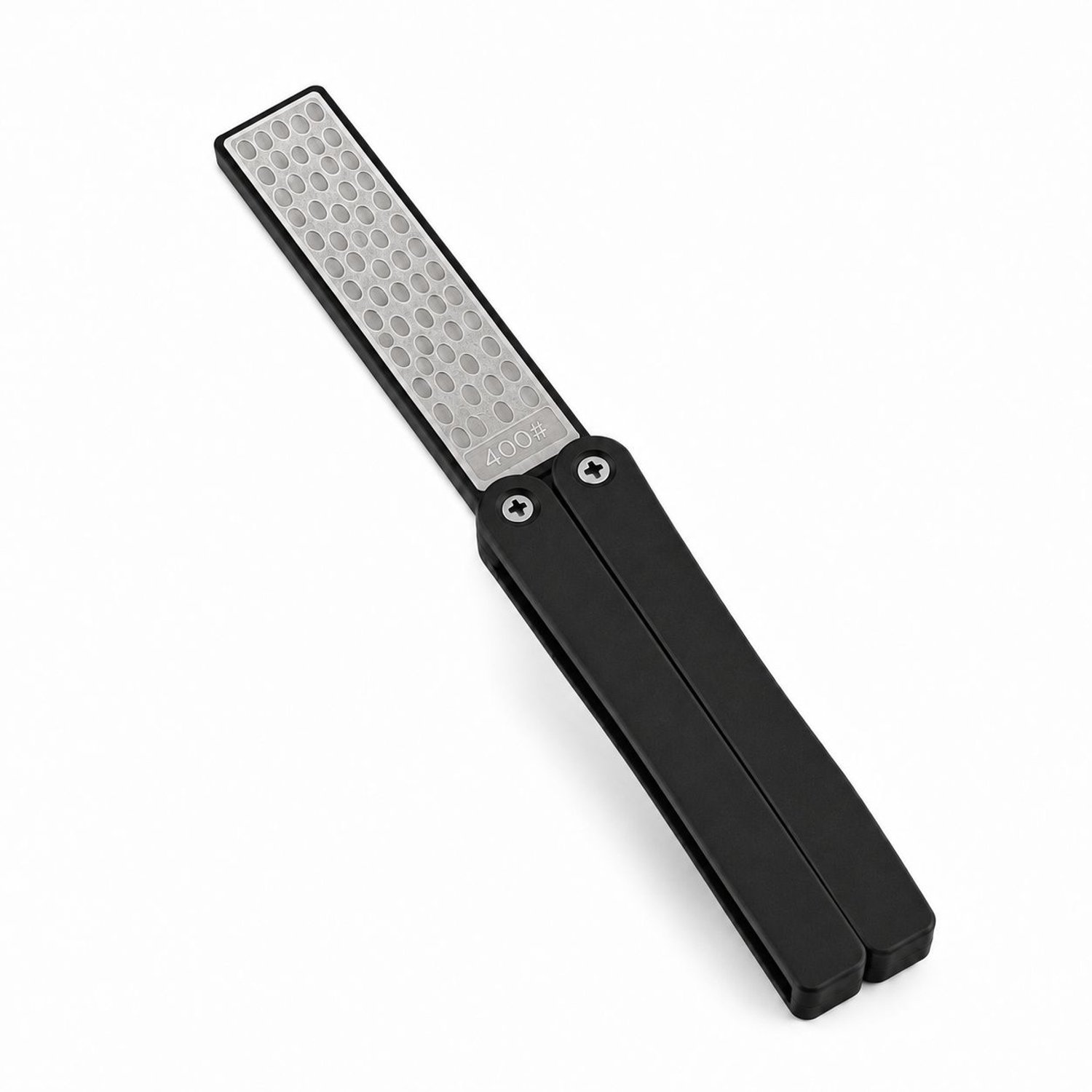Chef Rebel® – Pocket Aanzetstaal – Diamant – 400/600 Grit – Opvouwbaar – Zwart
