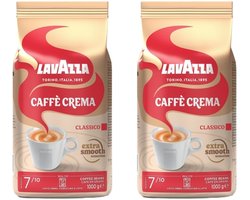 Lavazza Caffè Crema Classico - Koffiebonen - Extra Smooth - Intensiteit 7/10 - 2 x 1 kg