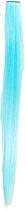 Blauw Glow-in-the-Dark Haarstuk - 55cm