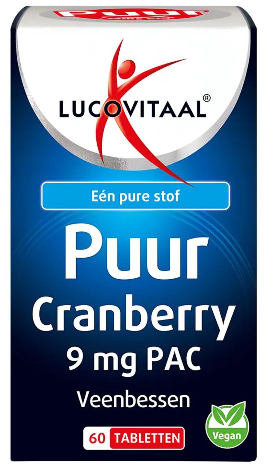 Lucovitaal - Cranberry Puur 9mg PAC - 2 x 60 tabletten - Voordeelverpakking
