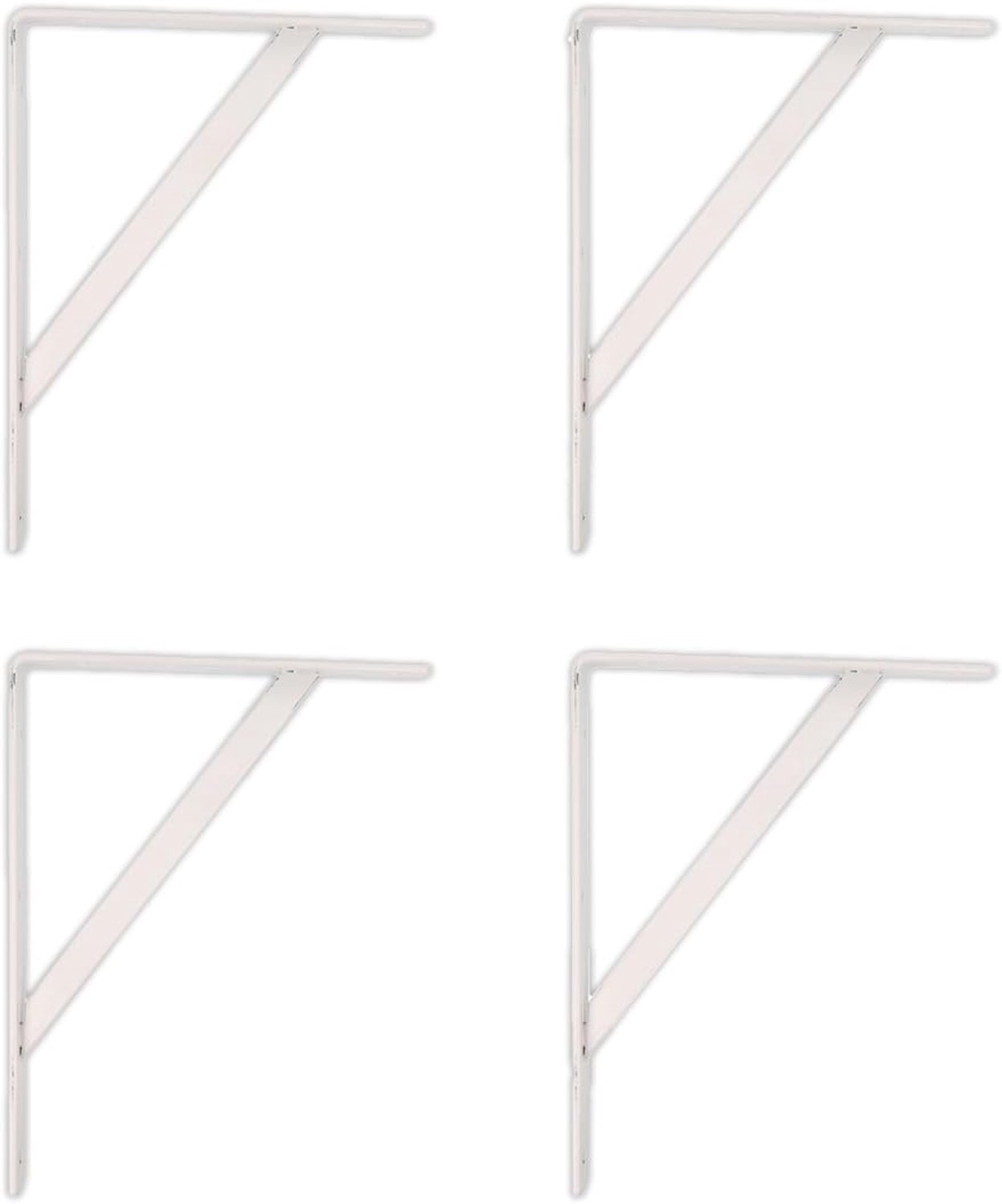Famanu - Regalträger Set - Stevige ondersteuning voor planken - Duurzaam staal - Zilver 4 stuks