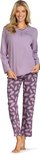 Comtessa Pyjama 'Like a Feather' - Dames Nachtmode - Paars - Lange Mouw - Maat 48