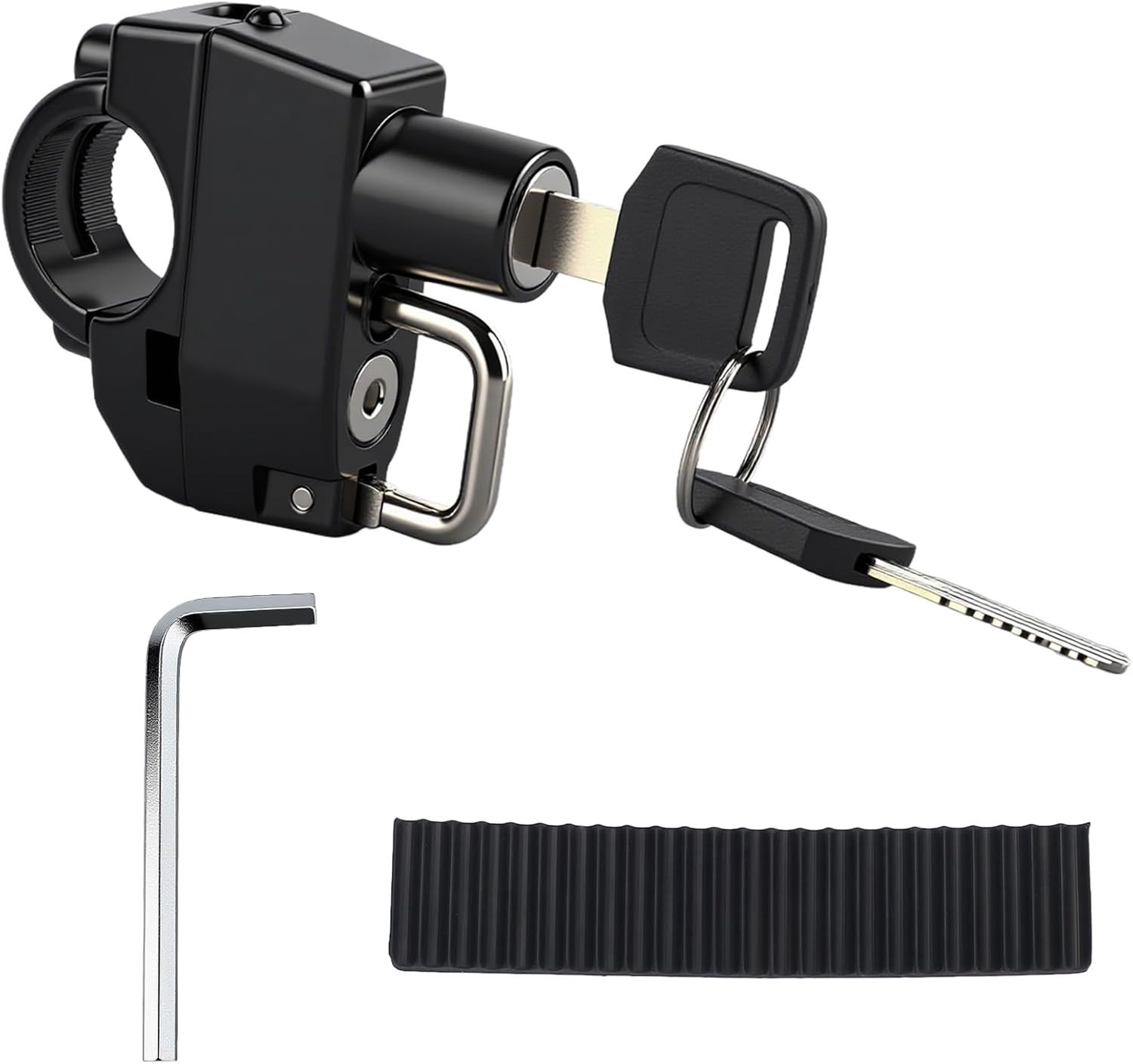 Anti-diefstal Motorhelm Slot met 2 Sleutels, Aluminium Veiligheidslock voor 22-28mm Stuurbuizen, Universele Helmhouder voor Motoren, Fietsen en Scooters