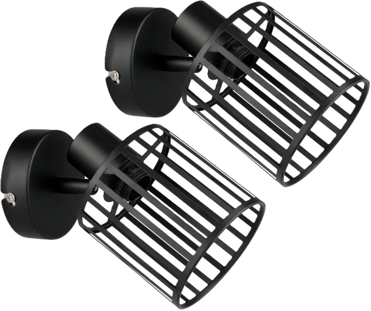 Ostaria Wandlamp Alma - 2x - zwart - metaal - verlichting - industrieel - binnen
