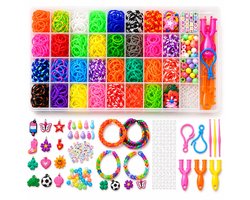 BOTC Loombandjes Starterspakket - 1800-Delig - 30 Kleuren - Loomelastiekjes - Loomen - Loom Pakket