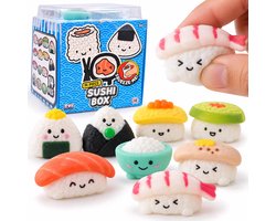 Squishy speelgoed - Kawaii Mochi Sushi Box 14 Stuks - Groot Fidget Pakket en Knijpspeelgoed