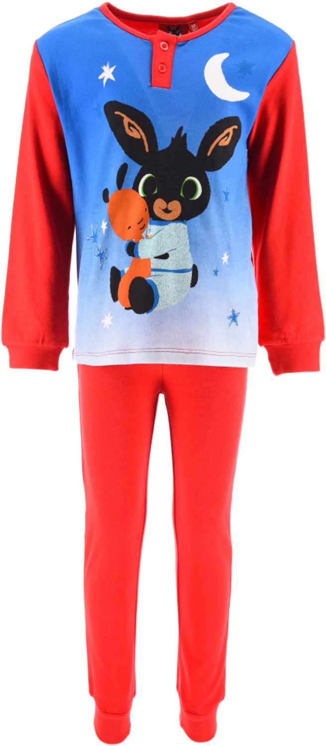 Bing Bunny Kinderpyjama - Jongens & Meisjes - Rood - 100% Katoen - Lange Mouwen - Maat 98