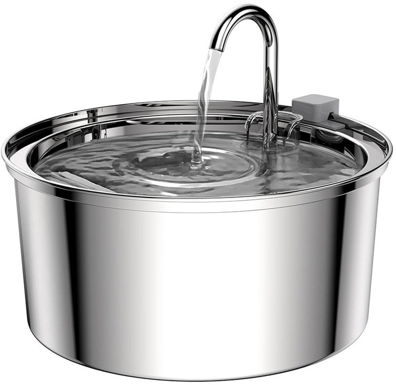 Bol.com Drinkfontein Kat - Kattenfontein 3.2L - Waterfontein kat - Drinkfontein katten RVS - Drinkbak Kat - Waterdispenser Kat aanbieding