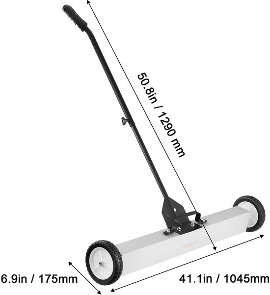 Novari - Magnetische veegmachine - Tuin - Tuingereedschap - Veegmachine - Bezem - Krachtige magnetische werking - Stevige wielen — afbeelding 4