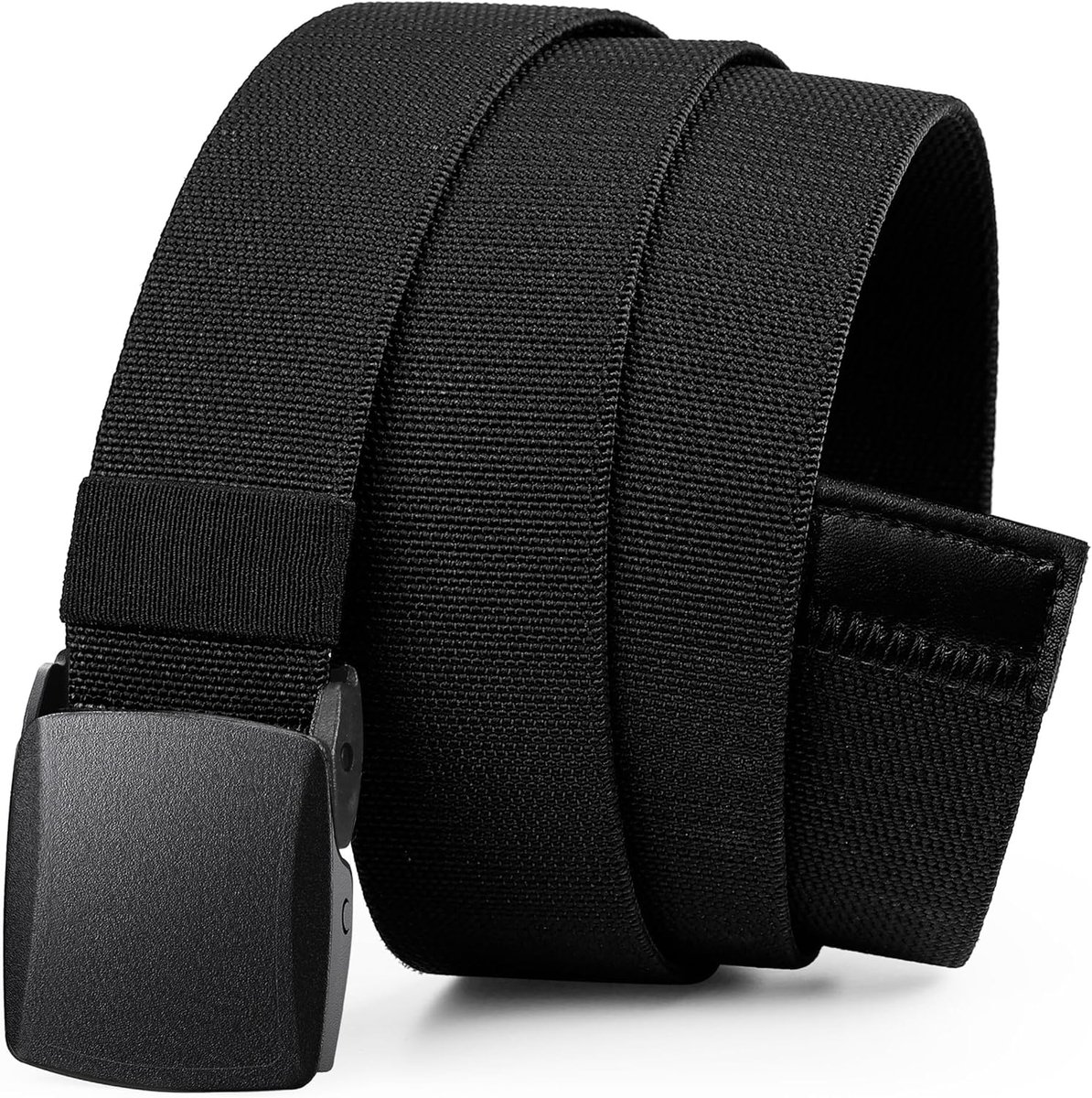 Tight Elastic Belt for Men Without Holes, Stretch Belts of Fabric Men 38mm, Suitable for Work Trousers with Heavy - ShopVlot