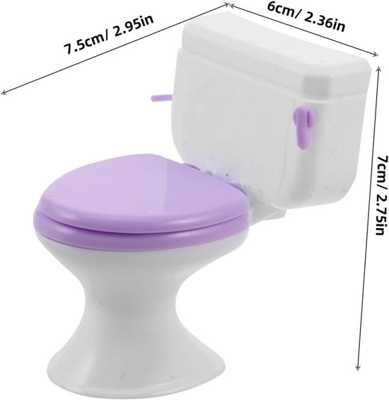 10 Stuks Poppenhuis Badkamer Accessoires Compact Realistisch Mini Toilet Speelgoed Voor Creatief Rollenspel Decoratie — afbeelding 2