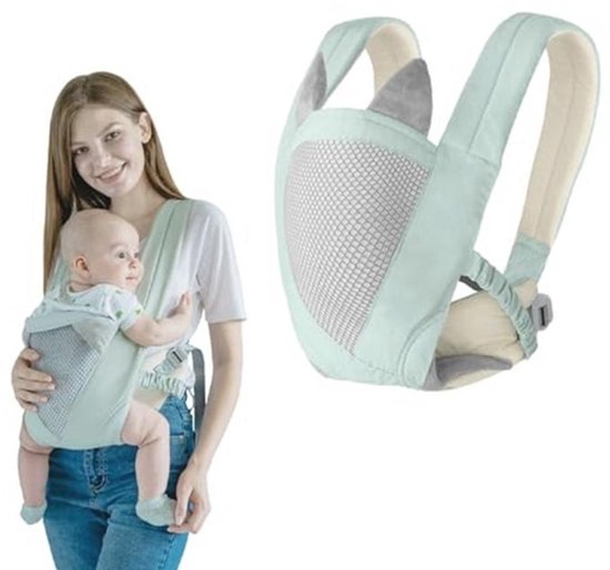 Lichtgewicht draagzak voor baby's - Verstelbaar en ademend - Voor pasgeborenen en peuters