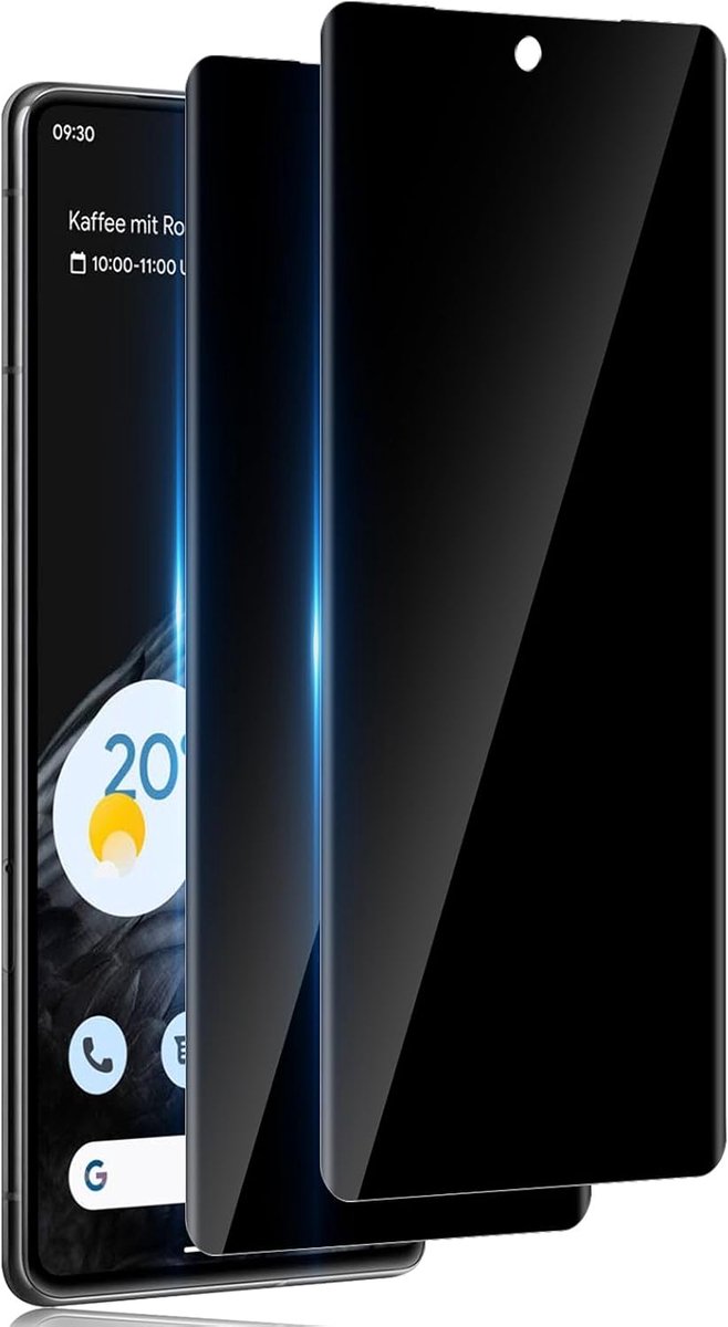 Protector voor Google 7 pro 5g Privacy, 2 stuks Guard 9H Filter Glas, Volledige Film gehard glas onbreekbaar, anti-verblinding Antispy